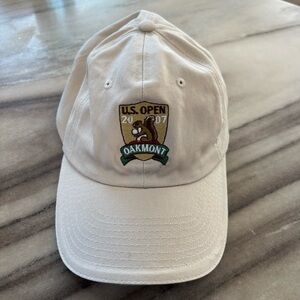 2007 US Open Oakmont Golf Hat Baseball Cap USGA Member Beige Adjustable